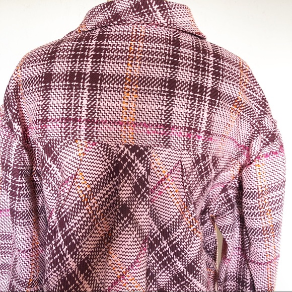 Anthropologie Hudson Plaid Shirt Jacket 